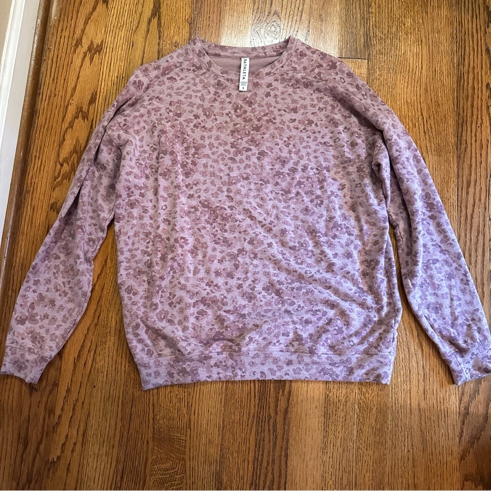 Athleta Dusty Pink Patterned Sweater